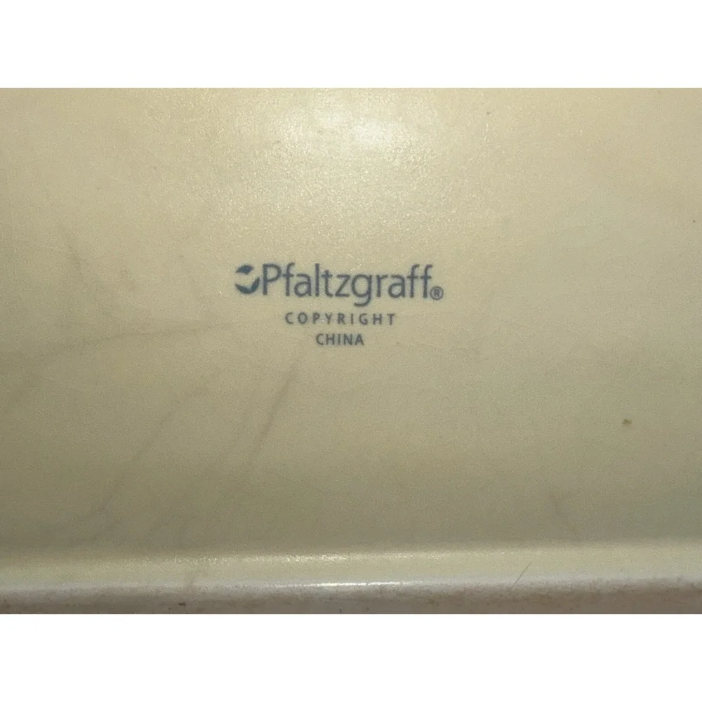 Pfaltzgraff Village Stoneware Napkin Holder Mail Organizer Folk Art Bird